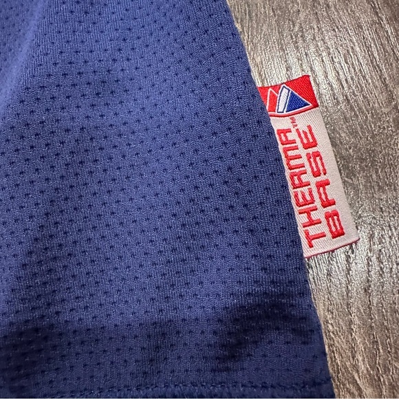 Majestic Jersey Edmonton Oilers Hockey Tee T Shirt Men’s Medium Blue Colorblock - Picture 7 of 8